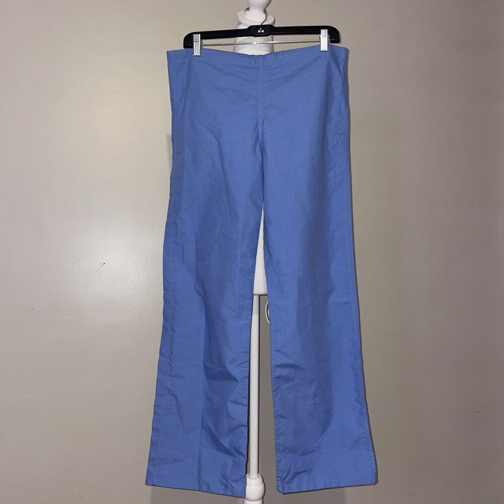 Medline Angelstat Unisex Reversible Drawstring Scrub Pants Size XS Blue